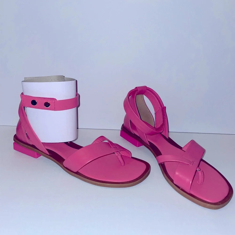 Fun Pink Sandals with a fun little heel